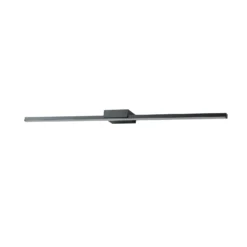 Lucande Lámpara de espejo LED Kivana, negra, metal, 90 cm, IP44