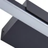 Lucande Lámpara de espejo LED Kivana, negra, metal, 120 cm IP44