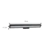 Lucande Lámpara de espejo LED Zafira, negra, aluminio, 90 cm, IP44