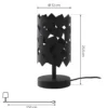 Lucande lámpara de mesa Aeloria, negro, hierro, Ø 12 cm, E27