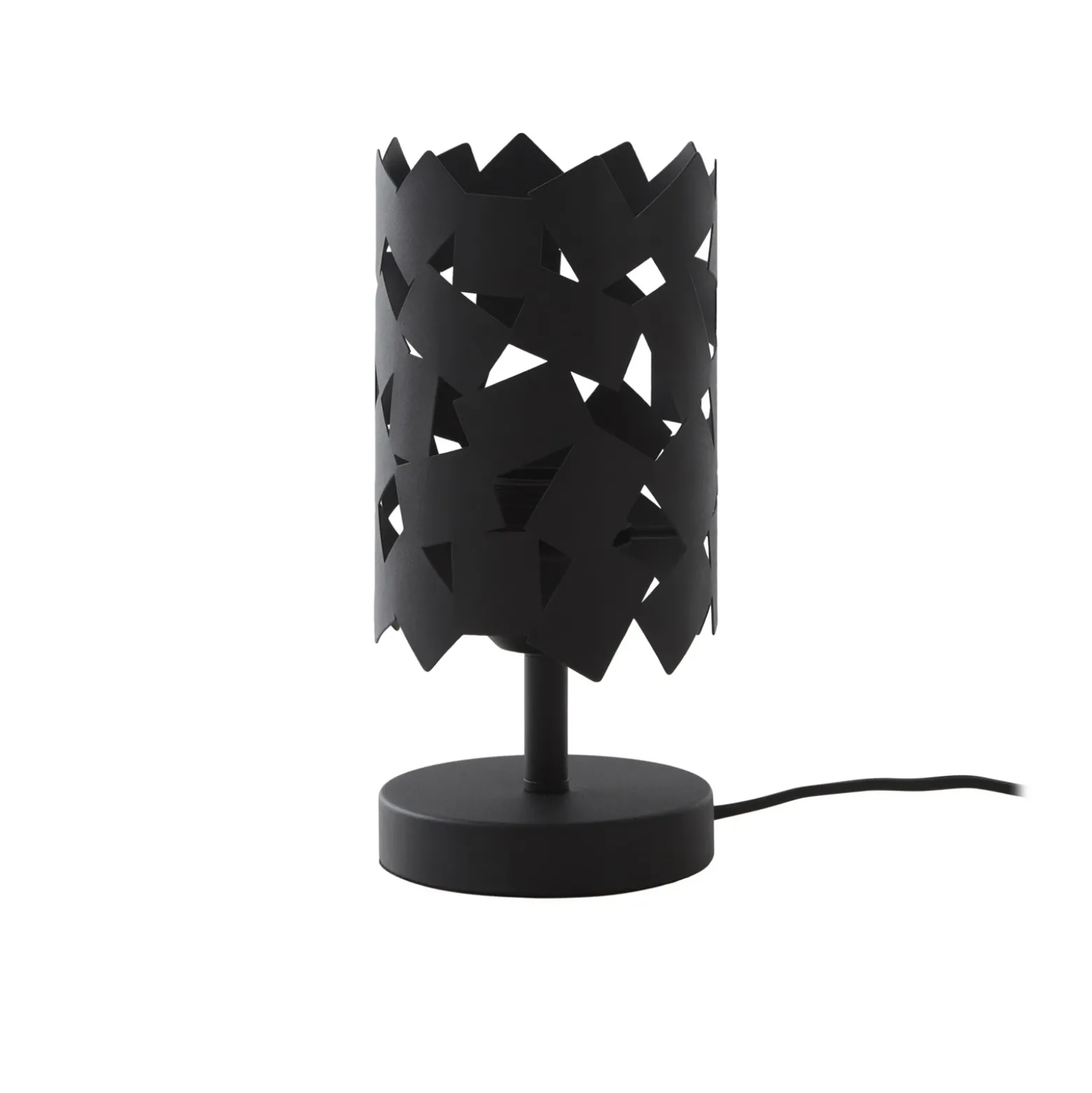 Lucande lámpara de mesa Aeloria, negro, hierro, Ø 12 cm, E27