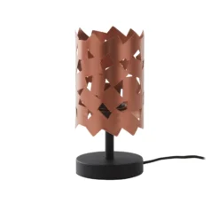 Lucande lámpara de mesa Aeloria, cobre, hierro, Ø 12 cm, E27