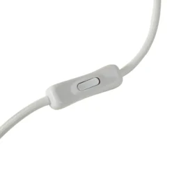 Lucande lámpara de mesa Fidelo, blanco/amarillo, 38 cm, vidrio, cerámica