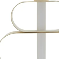 Lucande Lámpara de mesa LED Audrina, beige, metal, atenuable