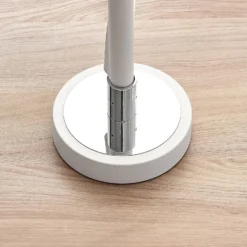 Lucande Lámpara de mesa LED Edano, 60 cm, blanca, textil, atenuable