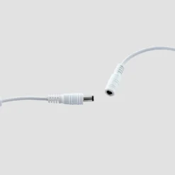 Lucande Lámpara de mesa LED Edano, 60 cm, blanca, textil, atenuable