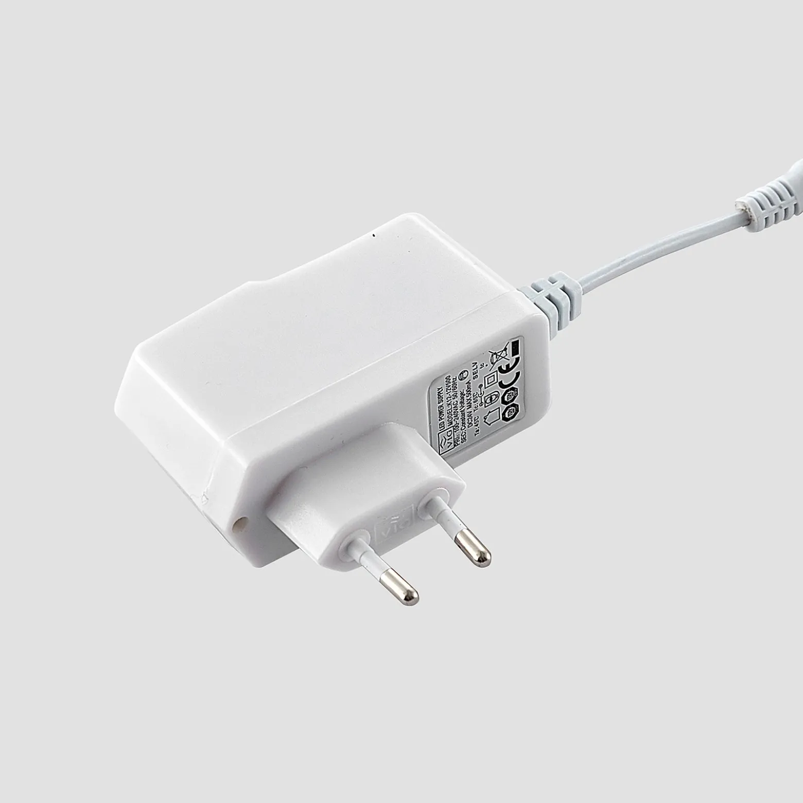 Lucande Lámpara de mesa LED Edano, 60 cm, blanca, textil, atenuable