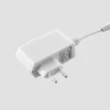 Lucande Lámpara de mesa LED Edano, 60 cm, blanca, textil, atenuable
