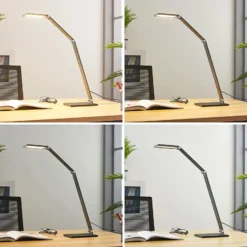 Lucande lámpara de mesa LED Mion, 41 cm, angular, atenuable