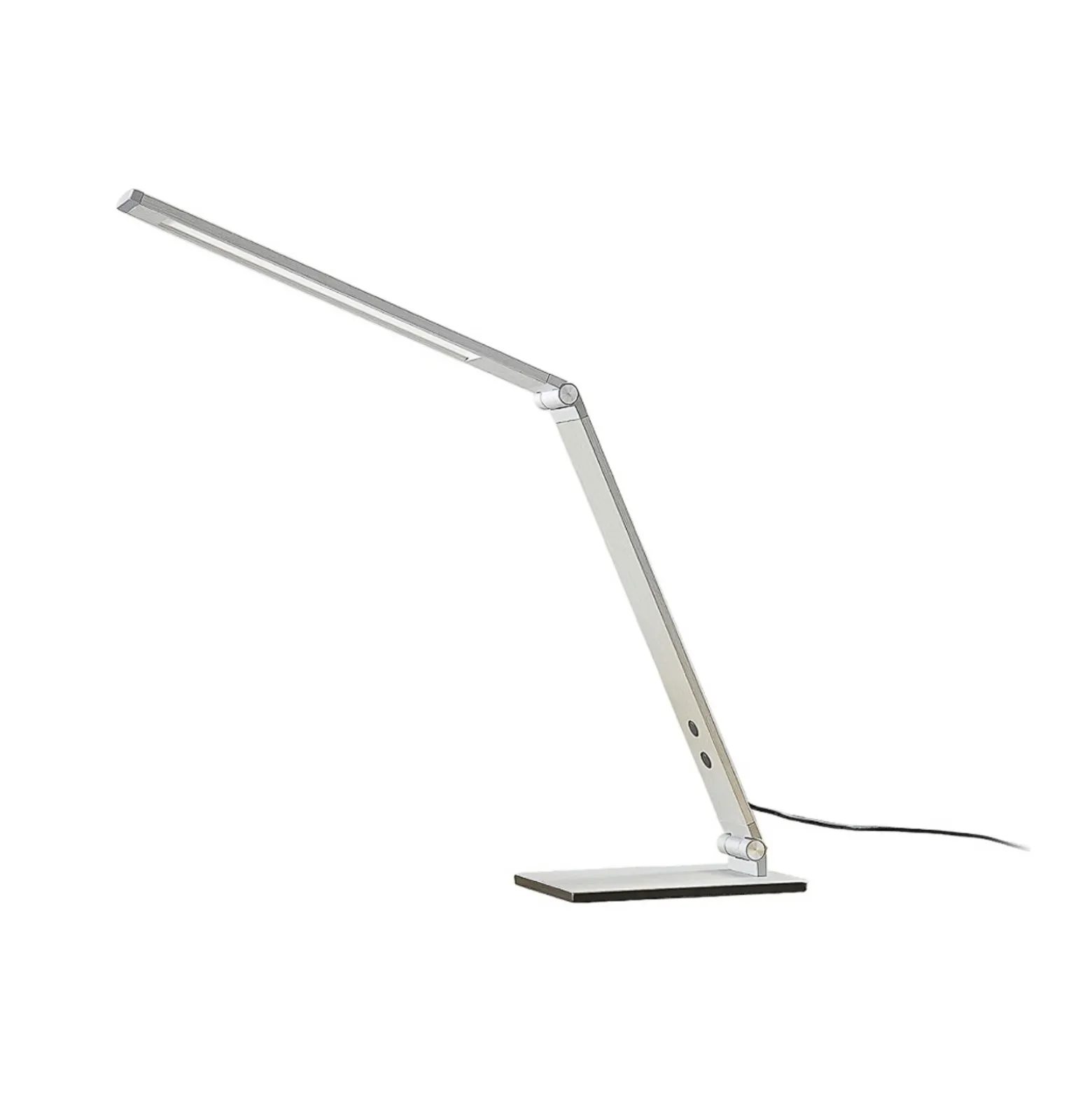 Lucande lámpara de mesa LED Nicano, gris, metal, atenuable.
