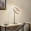 Lucande Lámpara de mesa LED Yekta, negra, 59 cm, atenuable