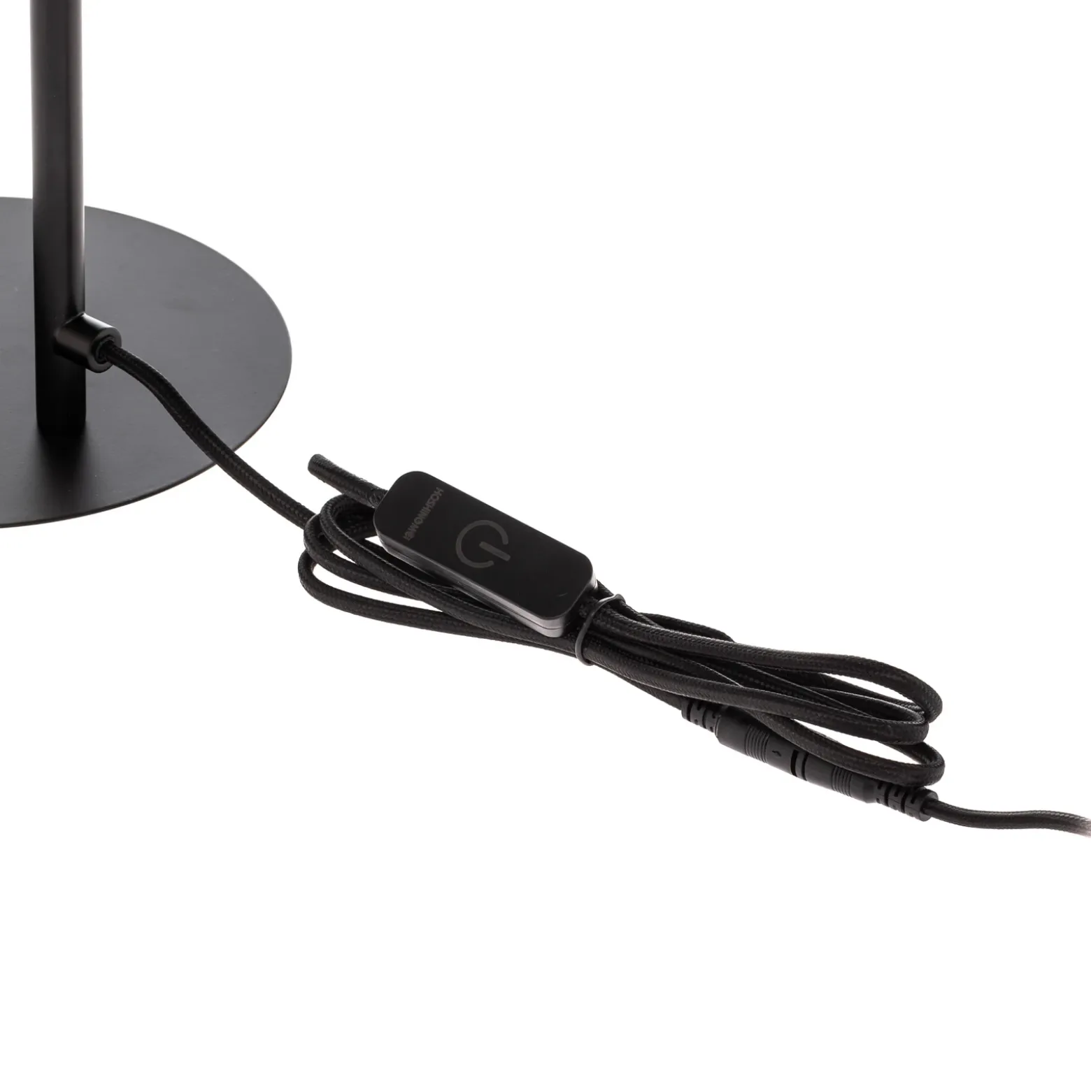 Lucande Lámpara de mesa LED Yekta, negra, 59 cm, atenuable