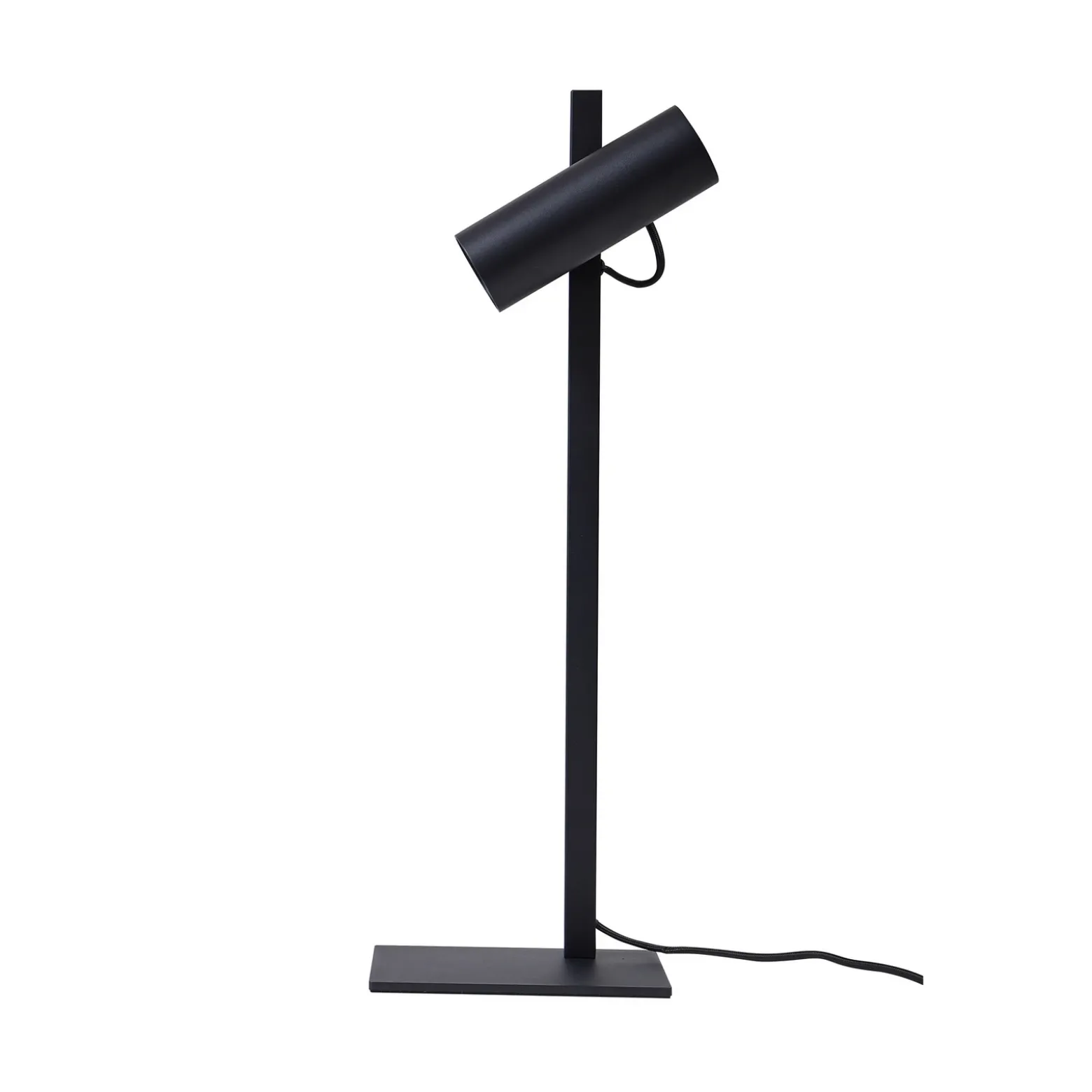 Lucande Lámpara de mesa Lysias, negra, metal, altura 55 cm