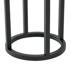 Lucande Lámpara de mesa solar LED Tilena, redonda, negra, atenuable