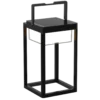 Lucande Lámpara de mesa solar LED Tilena, angular, negra, atenuable