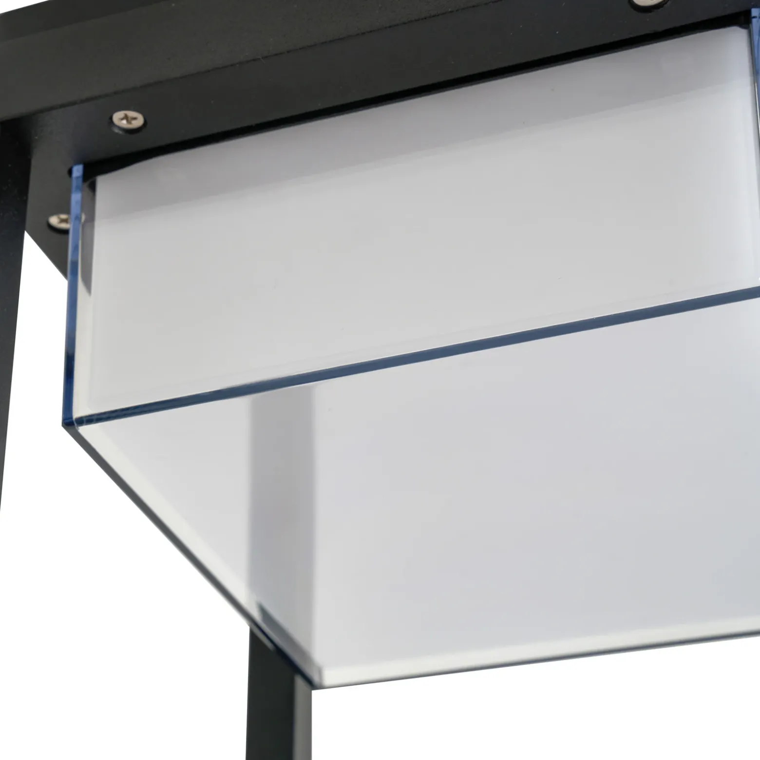 Lucande Lámpara de mesa solar LED Tilena, angular, negra, atenuable