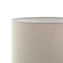 Lucande lámpara de mesa Thalorin, 36,5cm, blanco/negro, cerámica