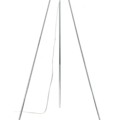Lucande Lámpara de pie Diborah, gris humo, cristal, 150 cm, G9