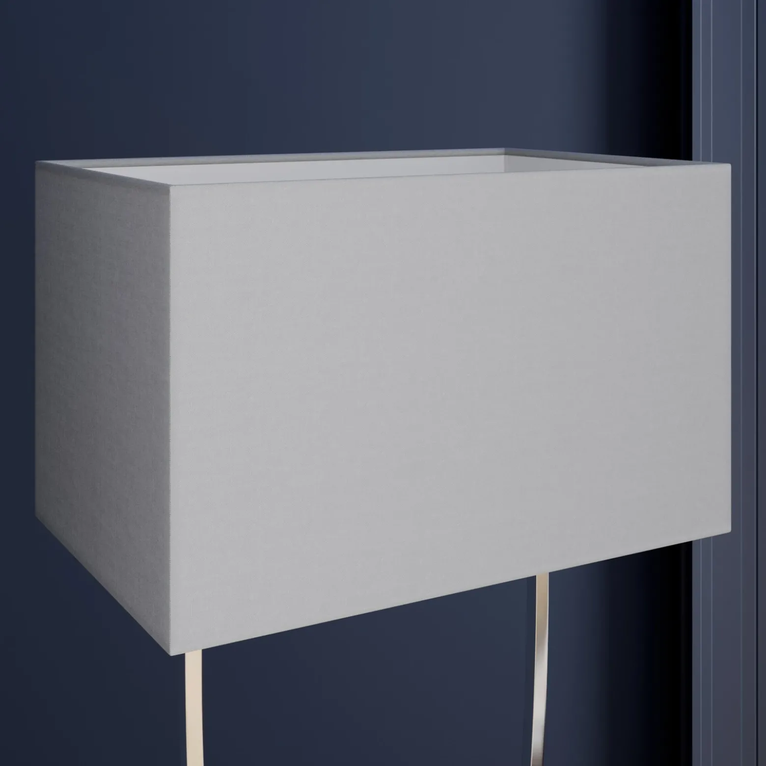 Lucande lámpara de pie Evaine, cromo/blanco, metal, 157 cm, E27