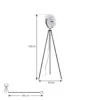 Lucande Lámpara de pie Helva, 150 cm, blanco/negro, giratoria