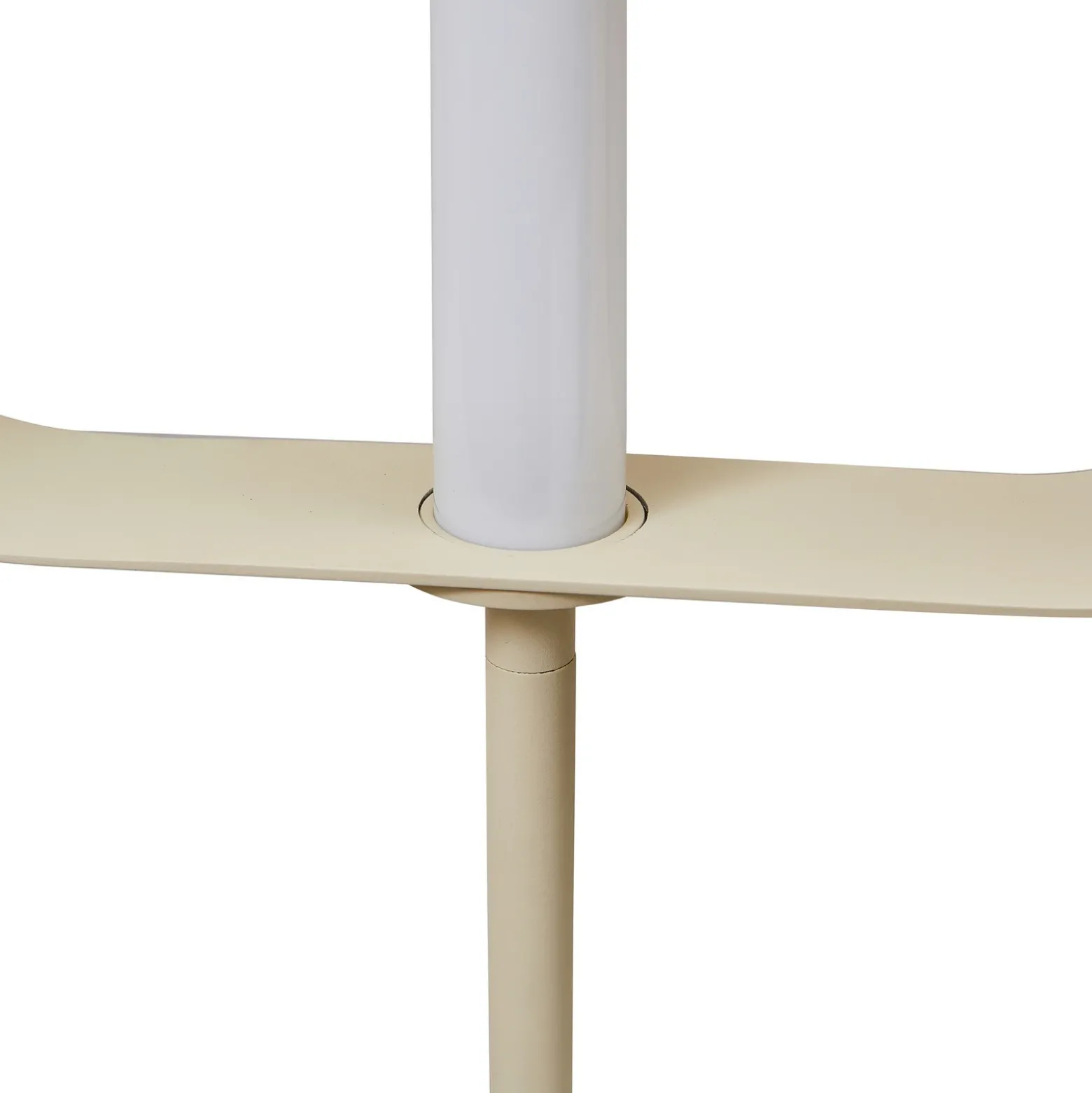 Lucande Lámpara de pie LED Audrina, beige, metal, atenuable
