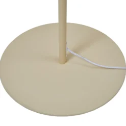 Lucande Lámpara de pie LED Audrina, beige, metal, atenuable