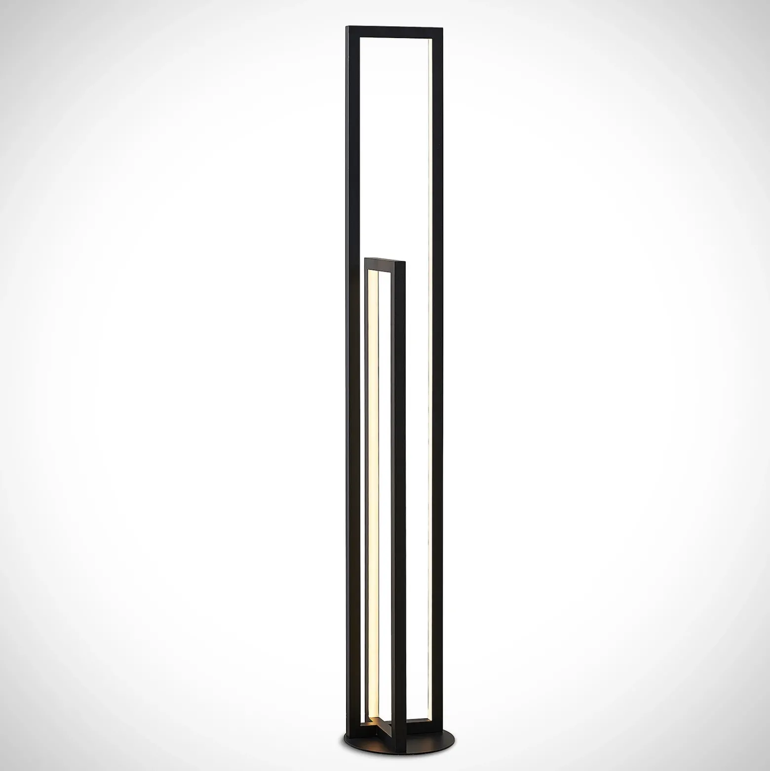 Lucande Lámpara de pie LED Hylda, 123 cm, negro, aluminio