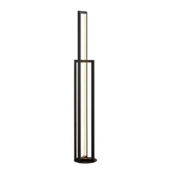 Lucande Lámpara de pie LED Hylda, 123 cm, negro, aluminio