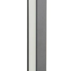Lucande lámpara de pie LED Linija, negra, altura 110 cm, sensor