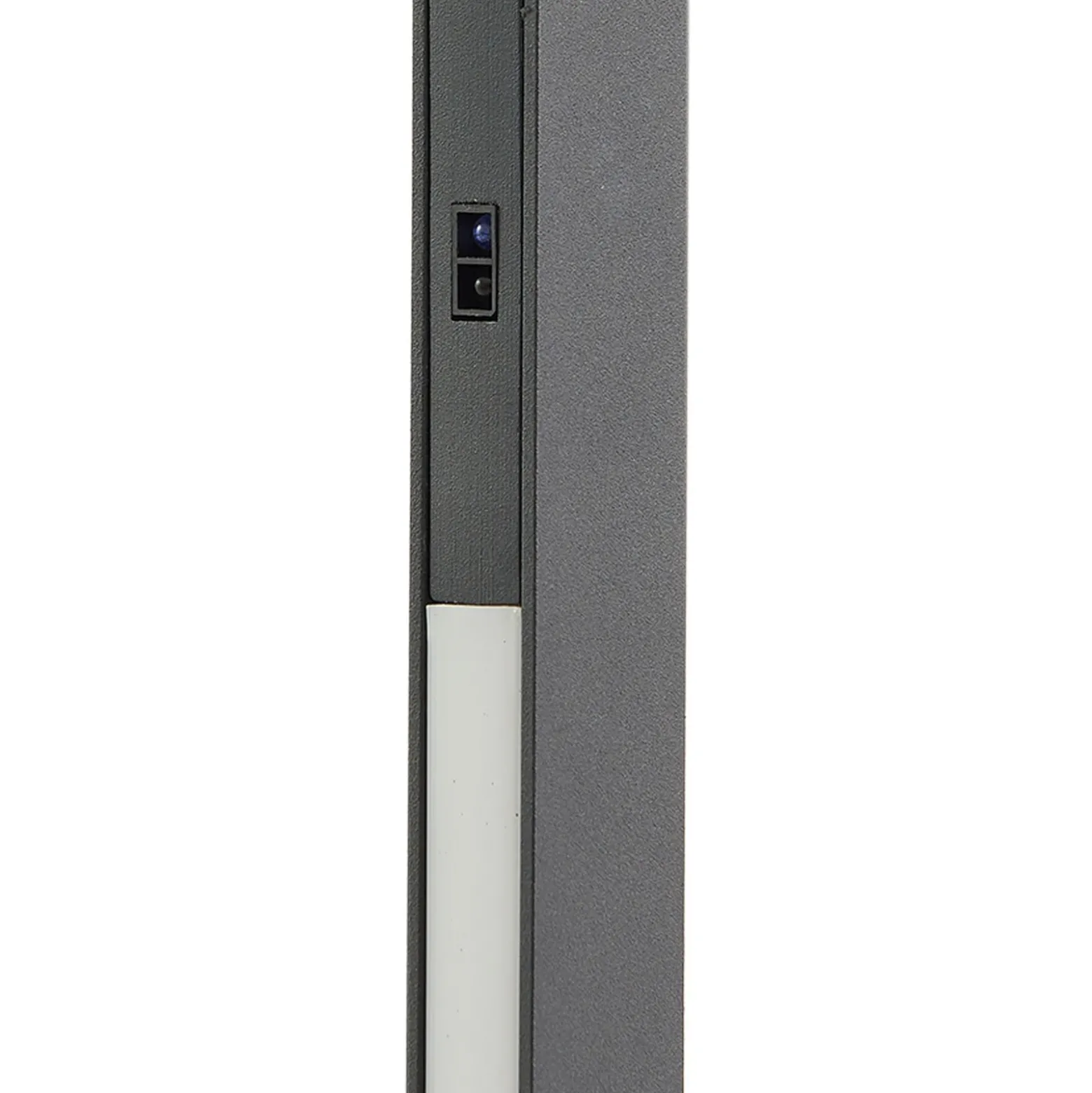 Lucande lámpara de pie LED Linija, negra, altura 110 cm, sensor