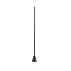 Lucande lámpara de pie LED Linija, negra, altura 110 cm, sensor