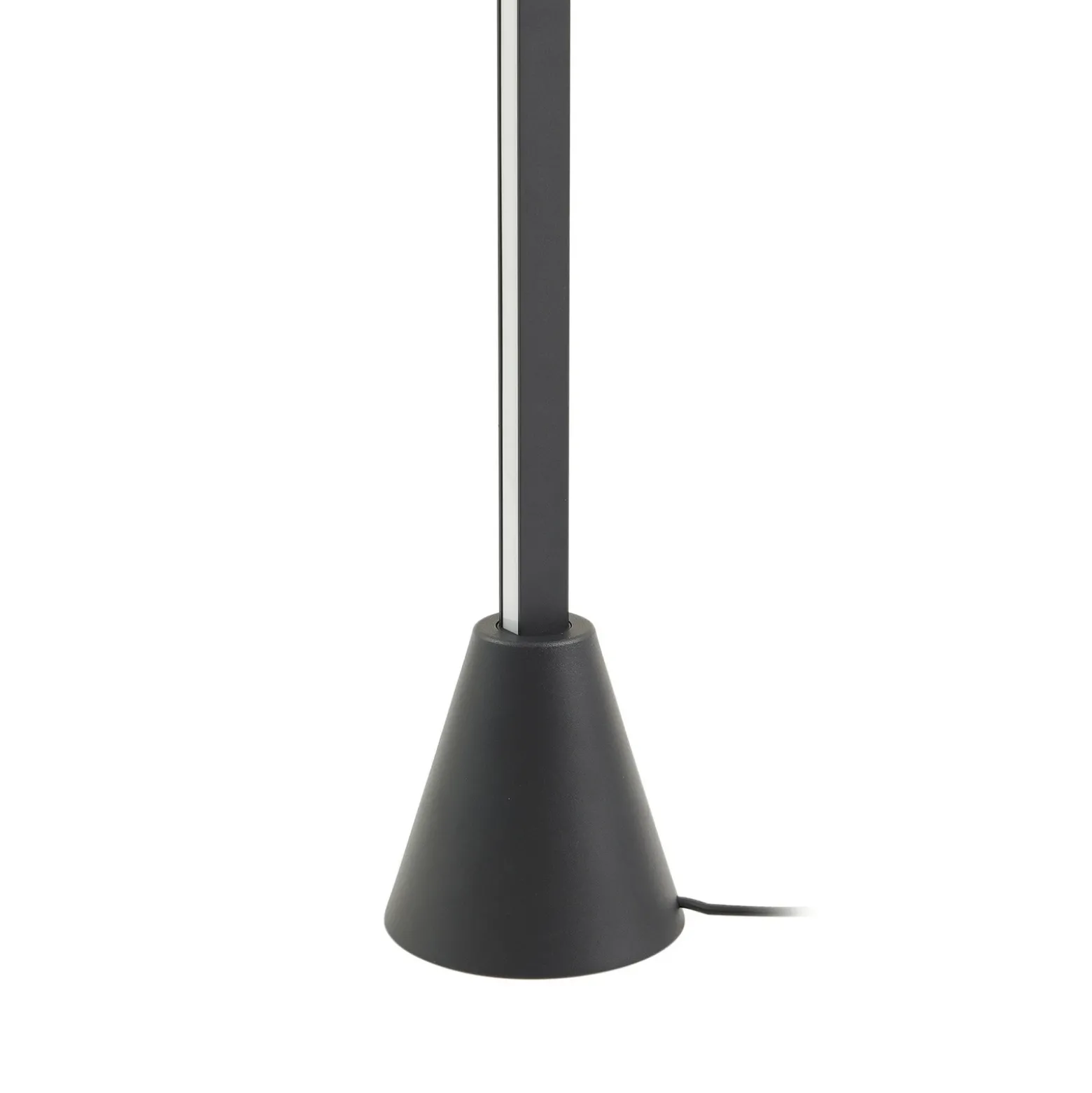 Lucande lámpara de pie LED Linija, negra, altura 110 cm, sensor