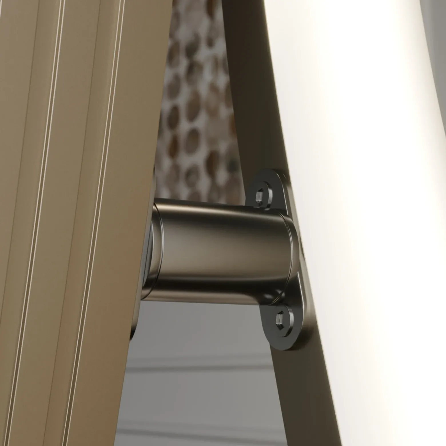 Lucande Lámpara de pie LED Mairia, plata, en forma de ola