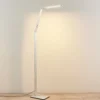 Lucande lámpara de pie LED Nicano, gris, metal, CCT, 125cm