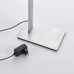 Lucande lámpara de pie LED Nicano, gris, metal, CCT, 125cm