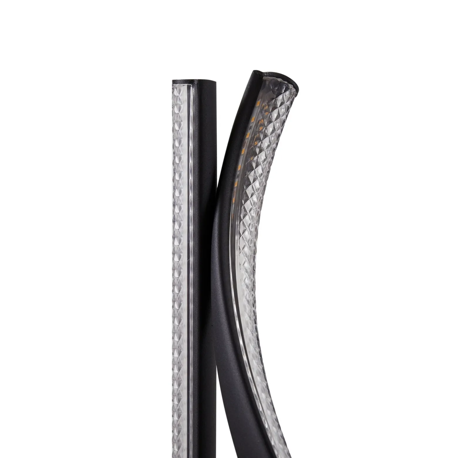 Lucande Lámpara de pie LED Rodado, negro, 132 cm, aluminio