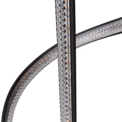 Lucande Lámpara de pie LED Rodado, negro, 132 cm, aluminio