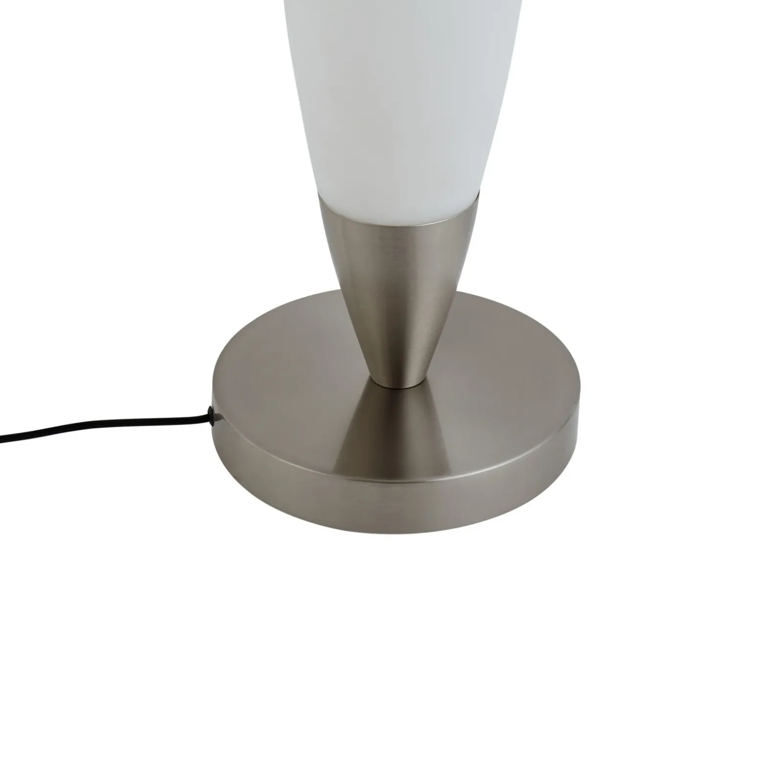 Lucande Lámpara de pie LED Tarell, blanco/níquel, 146 cm, atenuable