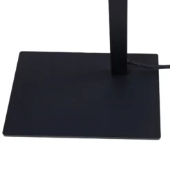 Lucande Lámpara de pie Lysias, negro, metal, altura 143,2 cm