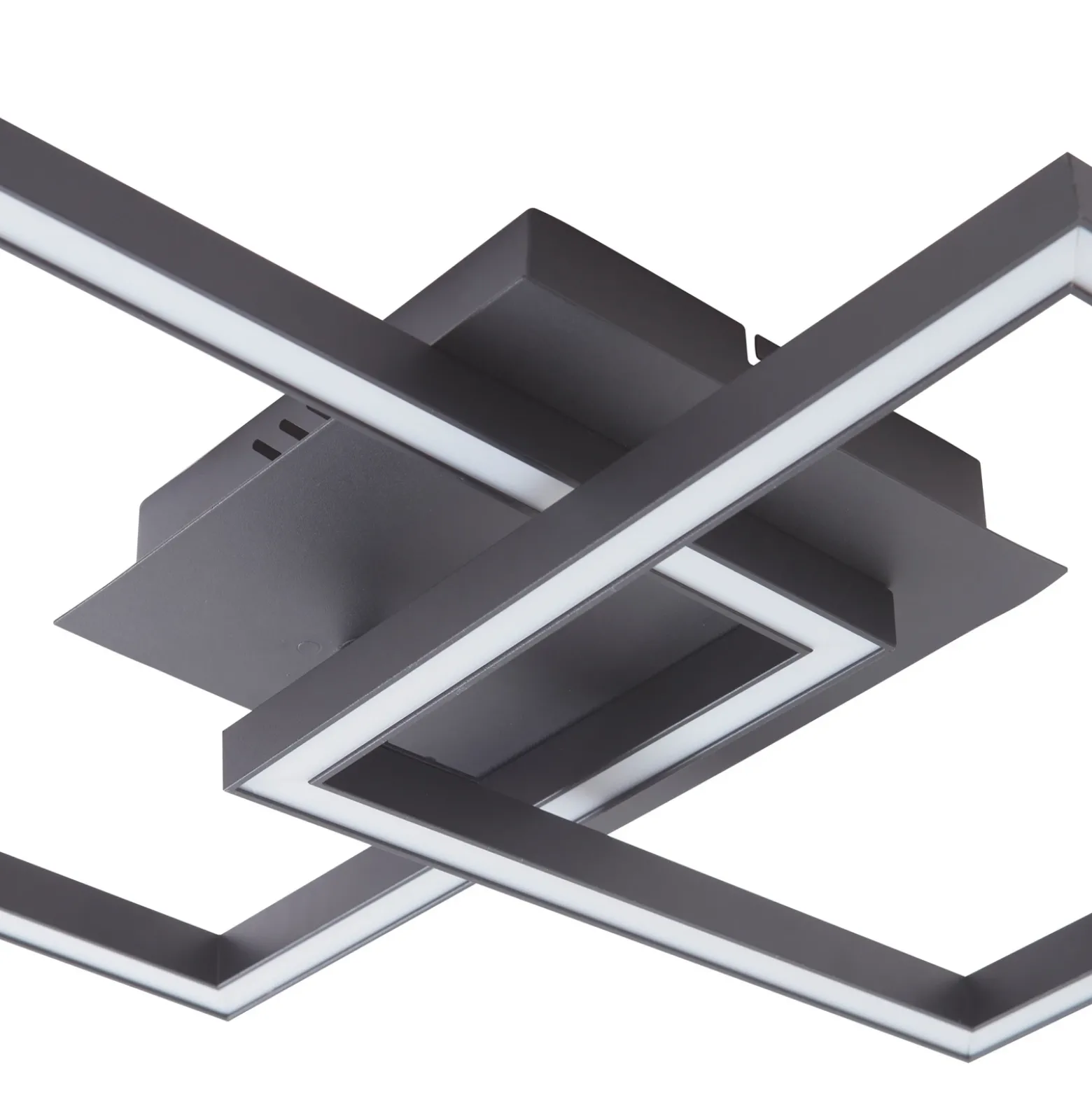 Lucande Lámpara de techo LED Tjado, 67 cm de largo, negro, metal