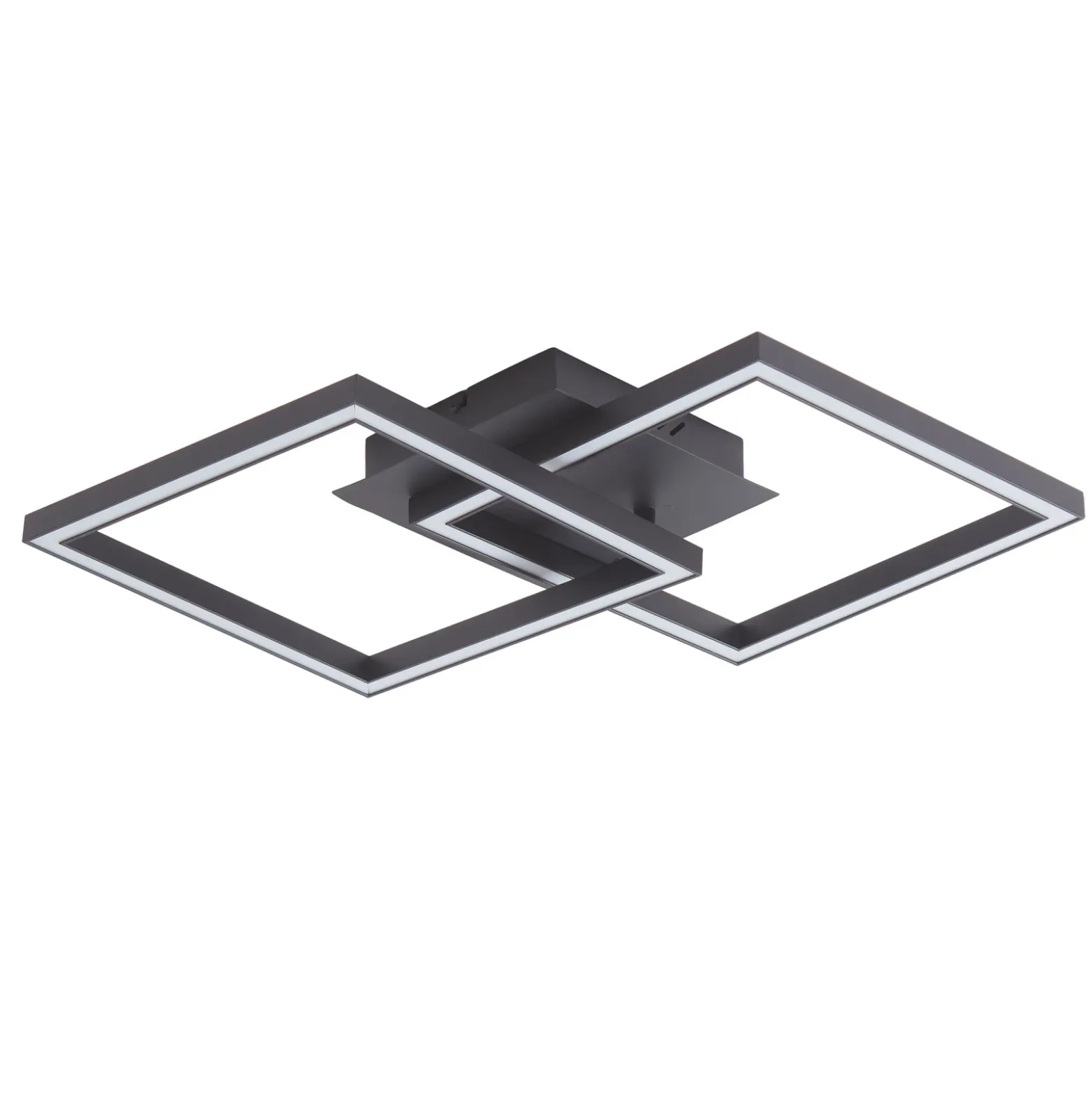 Lucande Lámpara de techo LED Tjado, 67 cm de largo, negro, metal