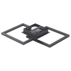 Lucande Lámpara de techo LED Tjado, 67 cm de largo, negro, metal