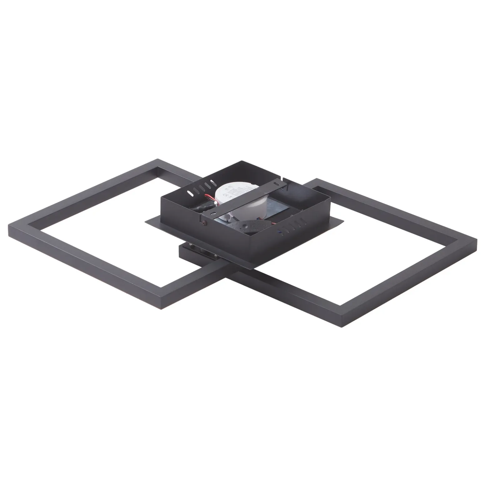 Lucande Lámpara de techo LED Tjado, 67 cm de largo, negro, metal