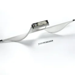 Lucande Lámpara LED de techo Edano, 122 cm, blanca, textil, atenuable