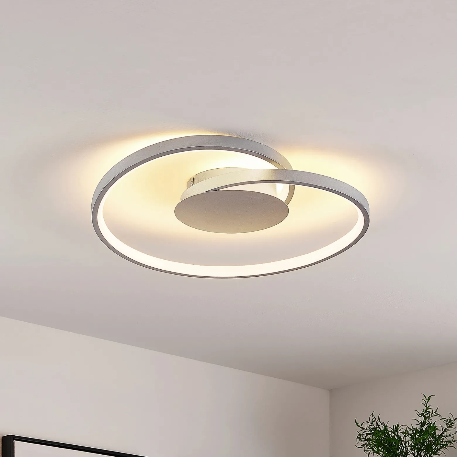 Lucande lámpara LED de techo Enesa, Ø 46 cm, 2.700 K, atenuable