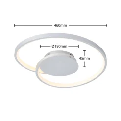 Lucande lámpara LED de techo Enesa, Ø 46 cm, 2.700 K, atenuable