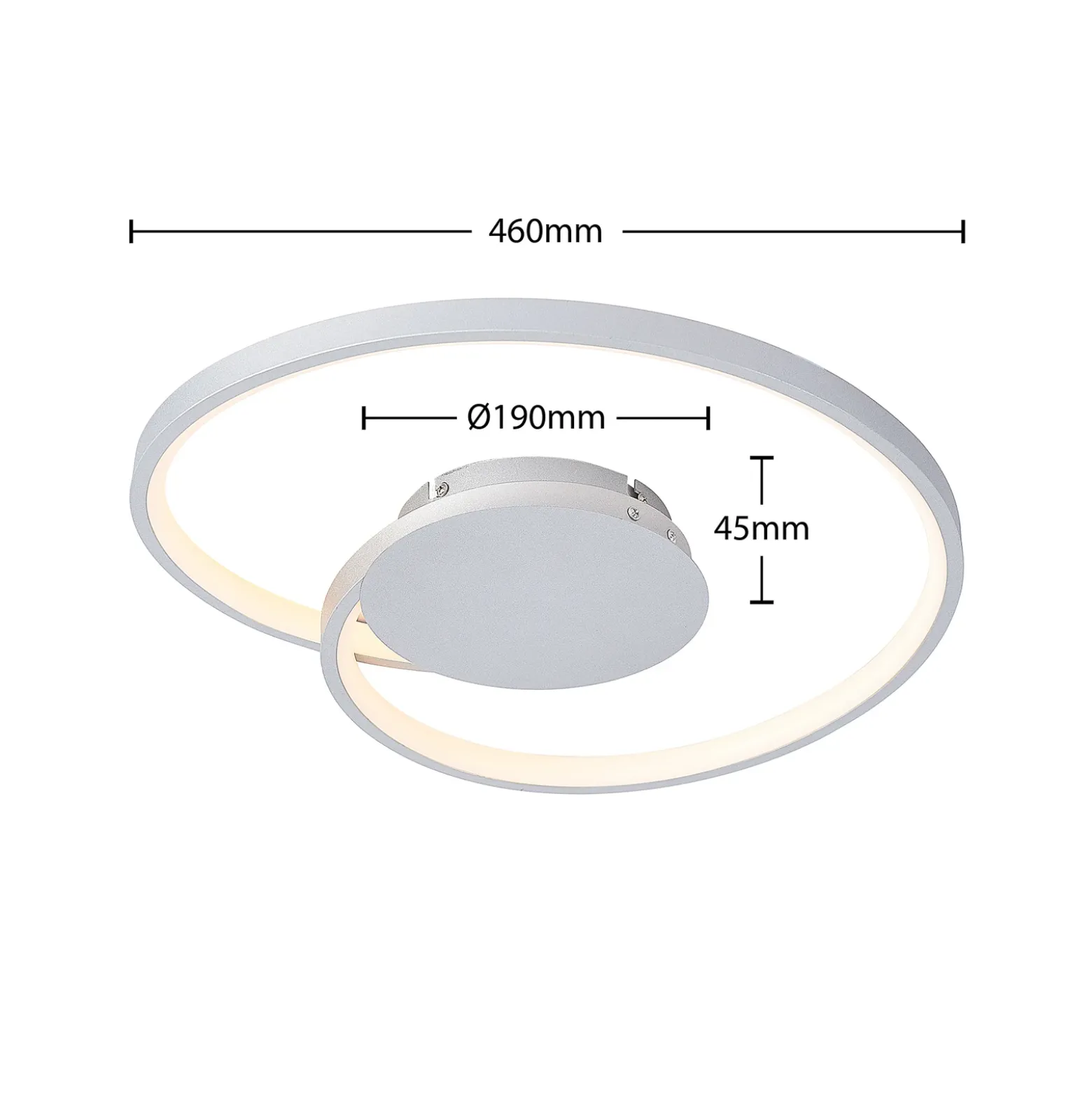 Lucande lámpara LED de techo Enesa, Ø 46 cm, 2.700 K, atenuable