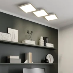 Lucande Lámpara LED de techo Ilira, 3 luces, plata, CCT, atenuable