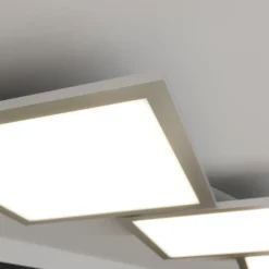 Lucande Lámpara LED de techo Ilira, 3 luces, plata, CCT, atenuable