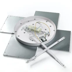 Lucande Lámpara LED de techo Ilira, 4 luces, plata, CCT, atenuable